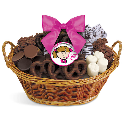 Chocolate and Cookies Gift Basket | Trias Flowers Miami Florist